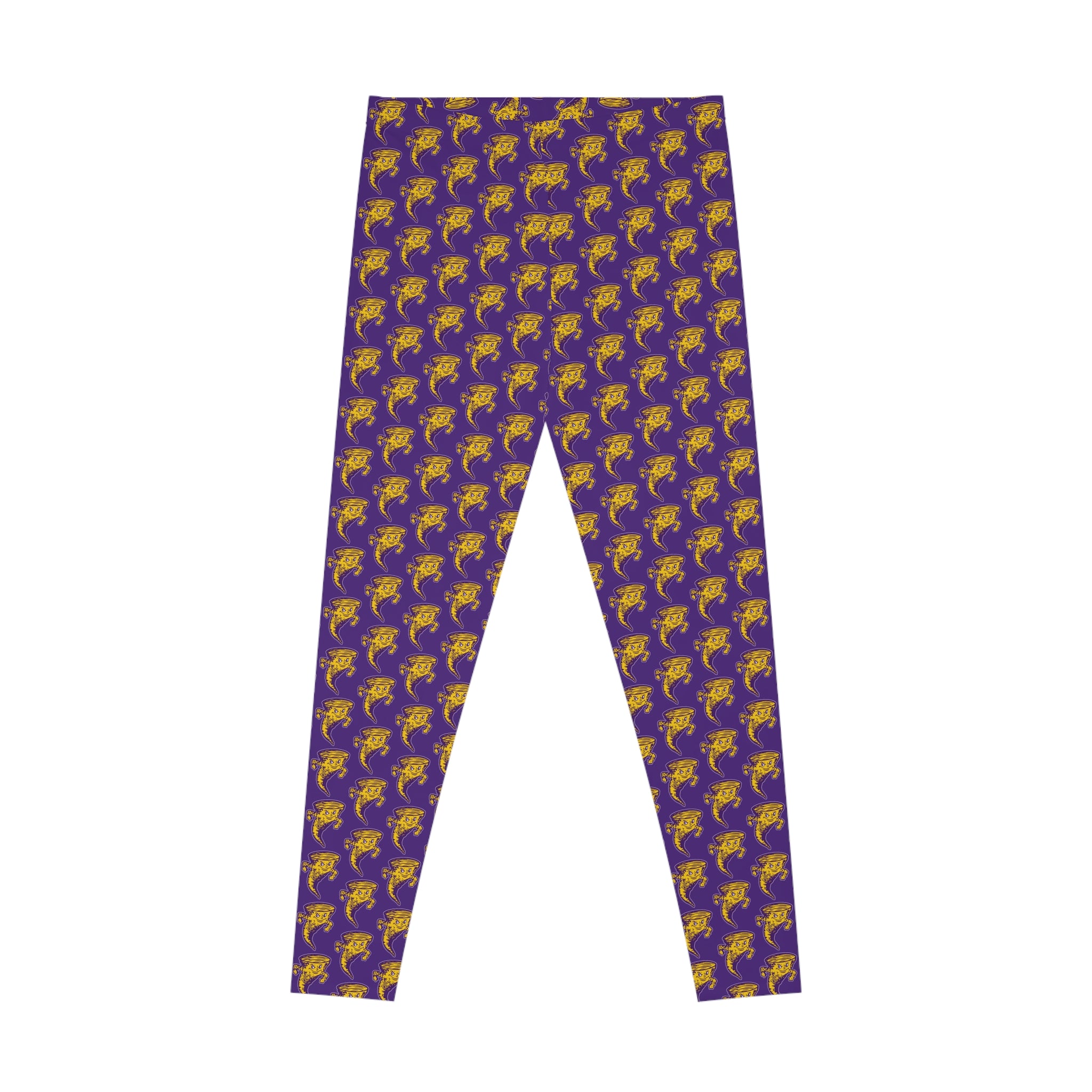 Purple Gold Tiger Print Leggings — All-Over-Print Athletic Yoga Pants