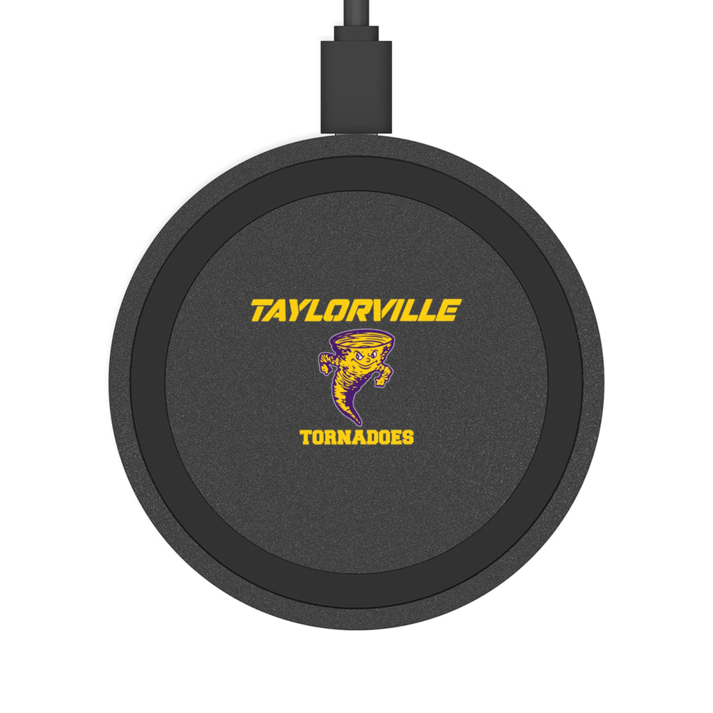 Quake Wireless Charging Pad — Taylorville Tornadoes Logo Qi Charger