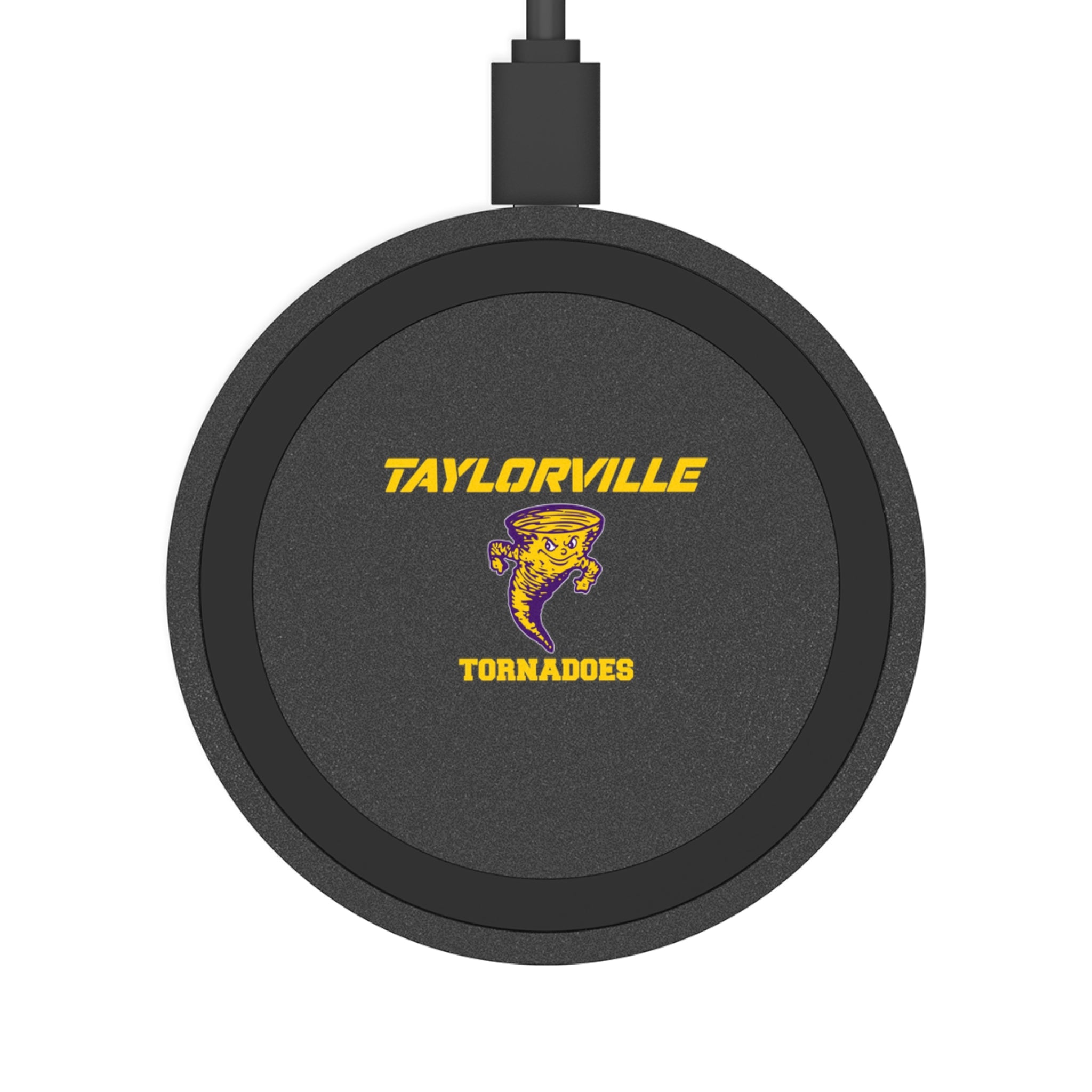 Quake Wireless Charging Pad — Taylorville Tornadoes Logo Qi Charger