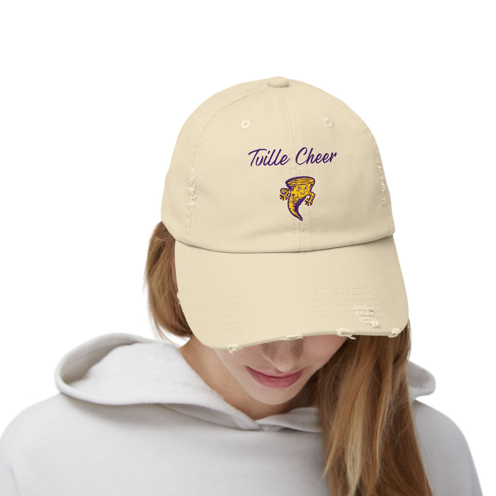 Cheer Distressed Baseball Cap