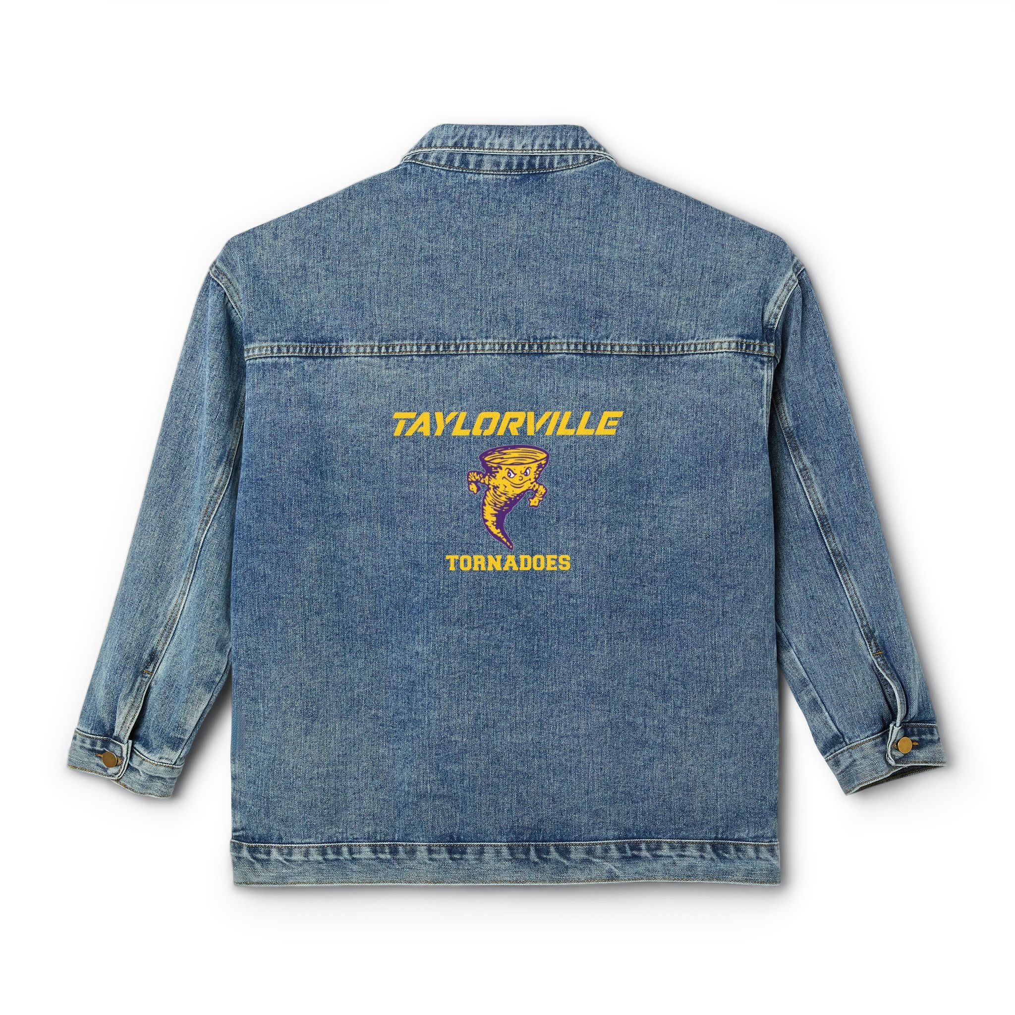 Denim Jacket — Taylorville Tornadoes Embroidered Back Logo