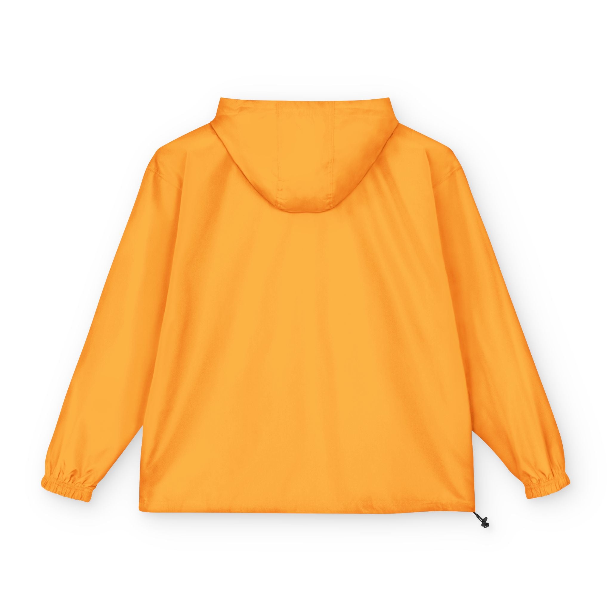 Packable Anorak Jacket — Lightweight Orange Windbreaker with Front Pocket