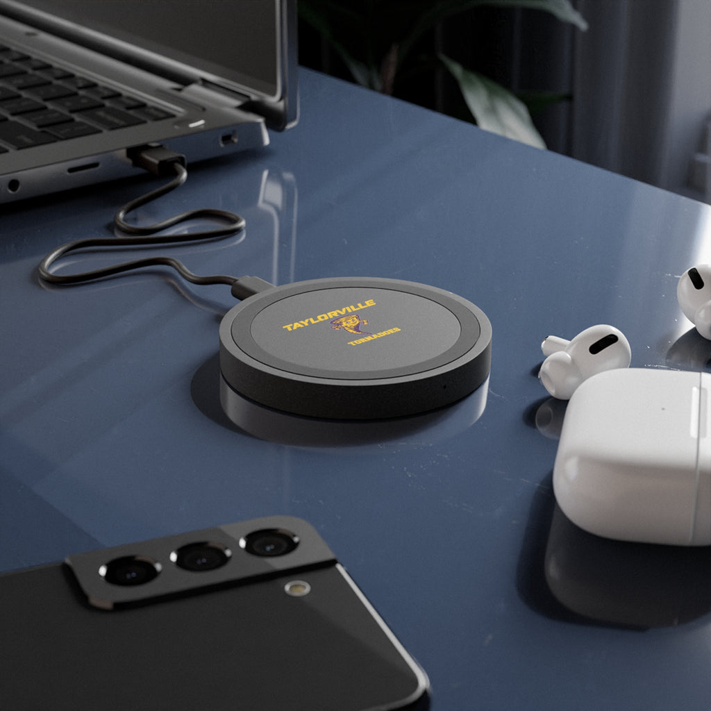 Quake Wireless Charging Pad — Taylorville Tornadoes Logo Qi Charger