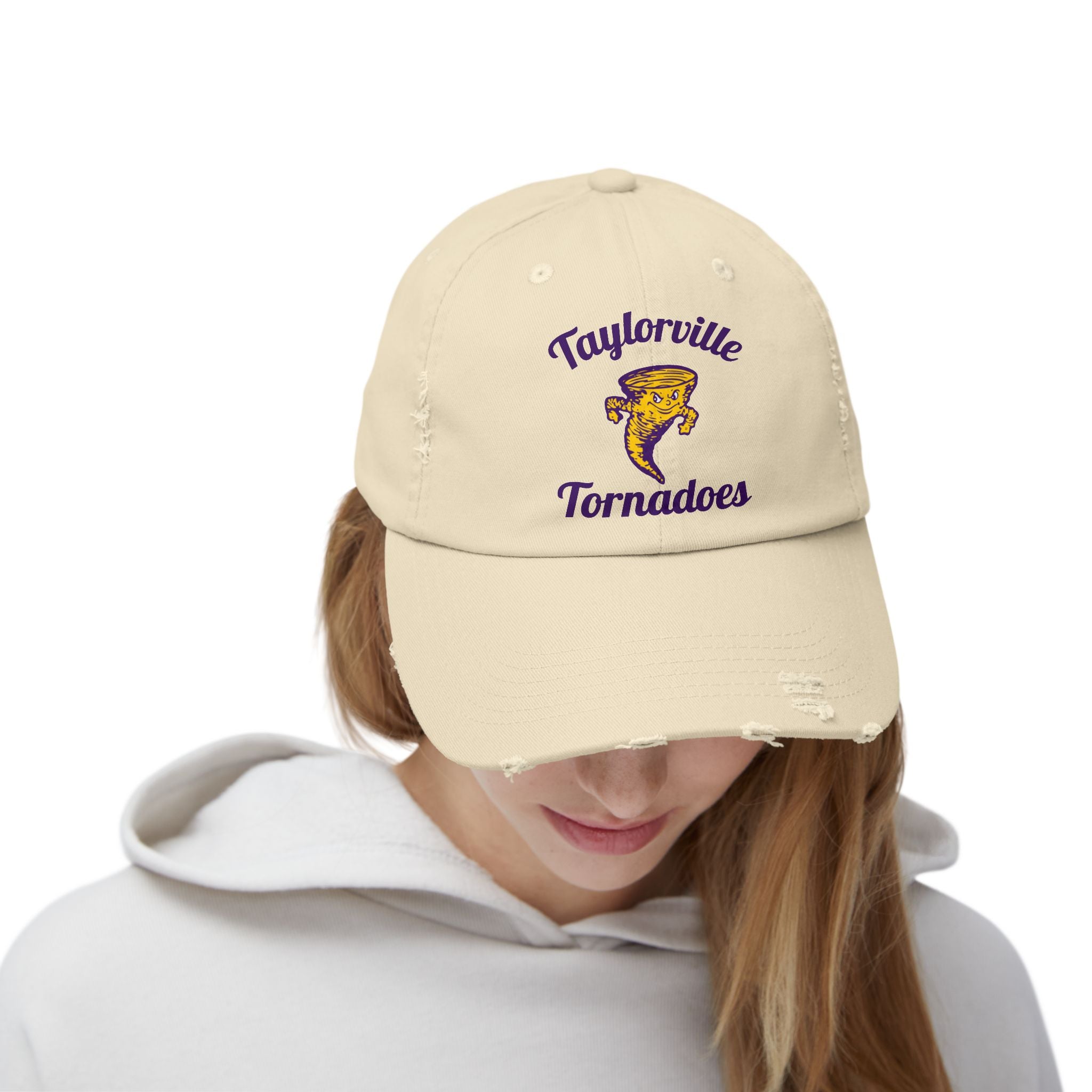 Taylorville Tornadoes Distressed Baseball Cap