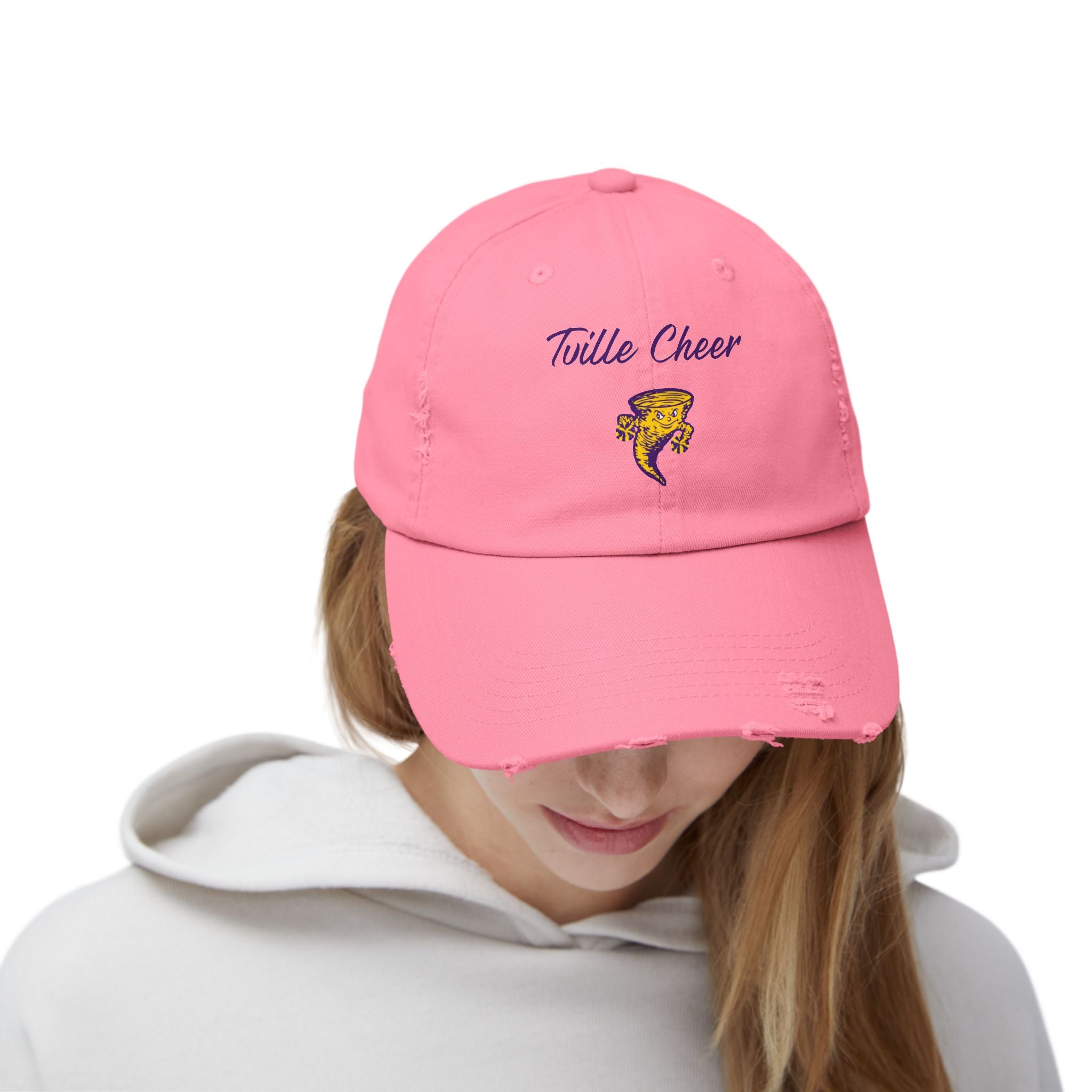 Cheer Distressed Baseball Cap