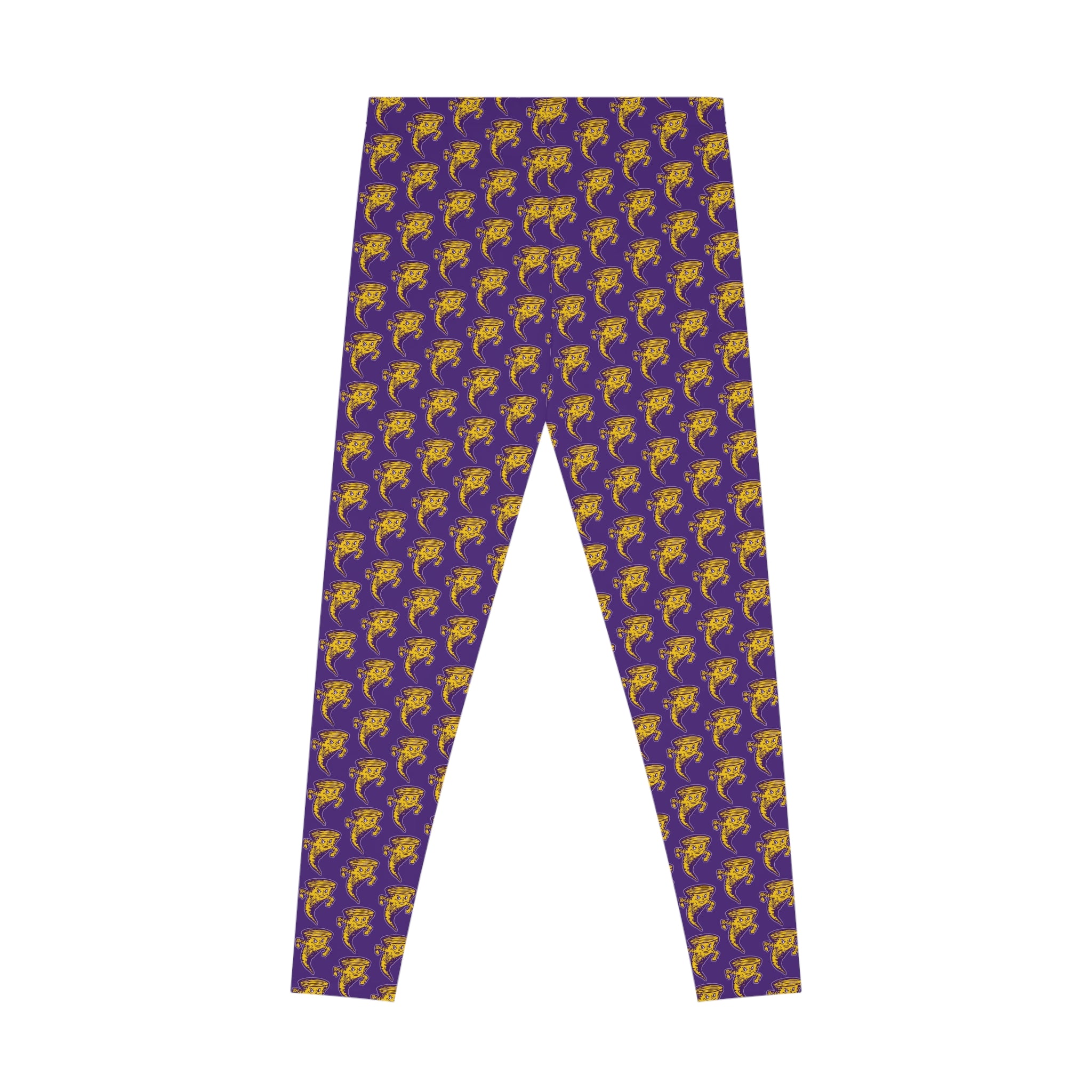 Purple Gold Tiger Print Leggings — All-Over-Print Athletic Yoga Pants