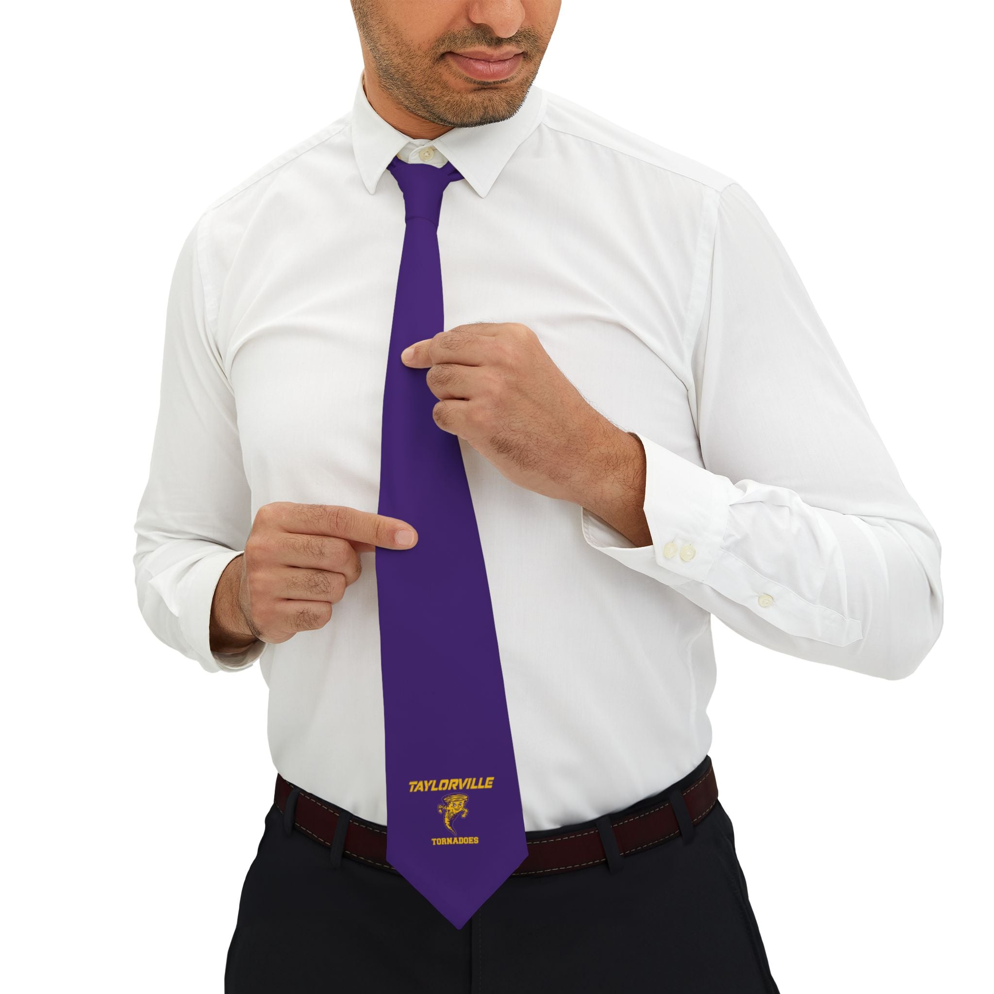 Purple School Mascot Necktie