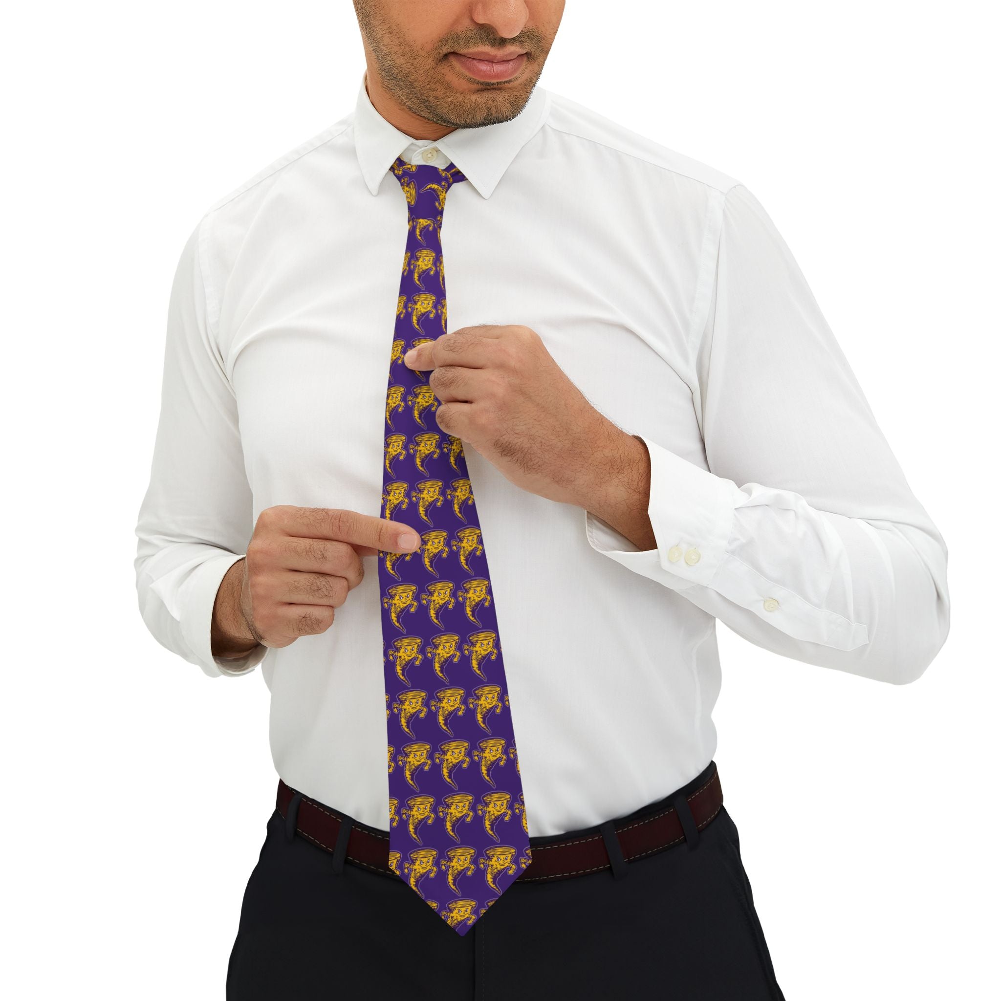 Purple Tornadoes Tie
