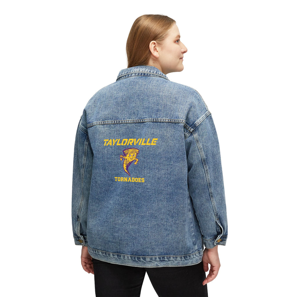 Denim Jacket — Taylorville Tornadoes Embroidered Back Logo