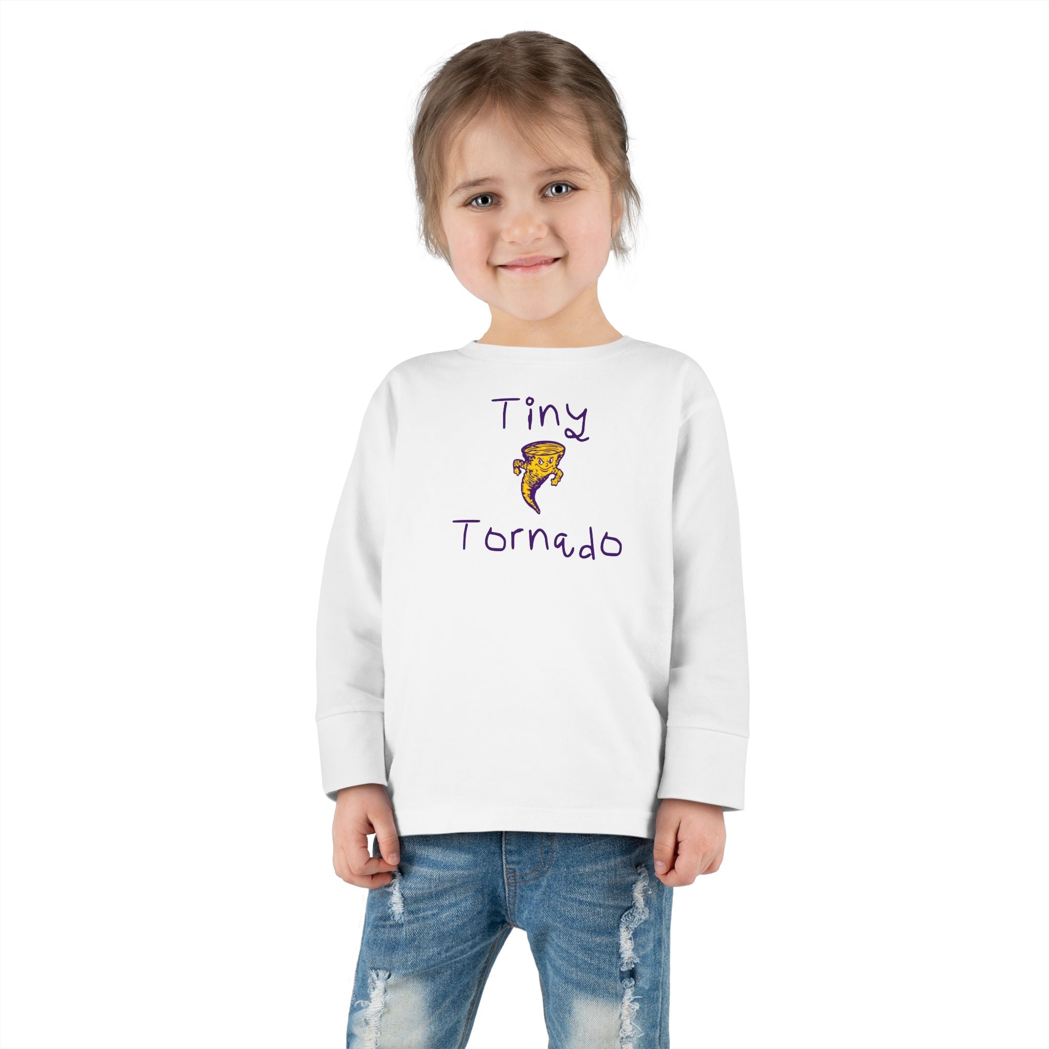 Toddler Long Sleeve Tee — "Tiny Tornado"